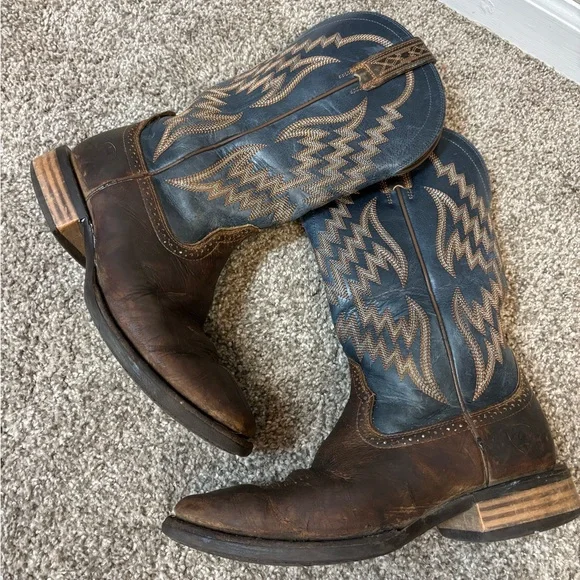 ARIAT Tycoon Square Toe Pull On Western Boot Brazen Brown, Size US 7.5D - Picture 1 of 8